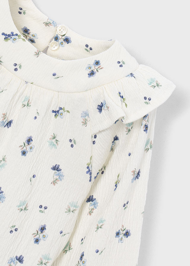 Blouse en bambula à imprimé fleuri