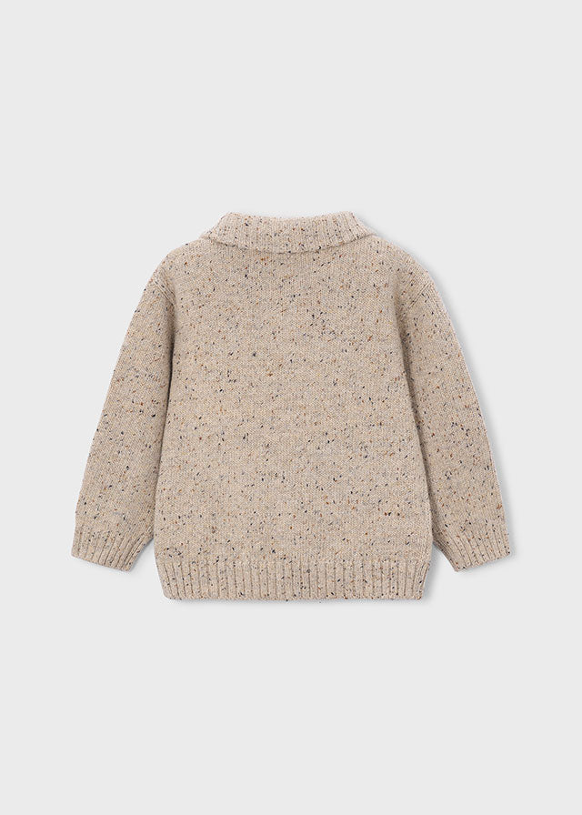 Veste en tricot (tweed) taupe