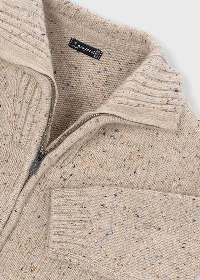 Veste en tricot (tweed) taupe