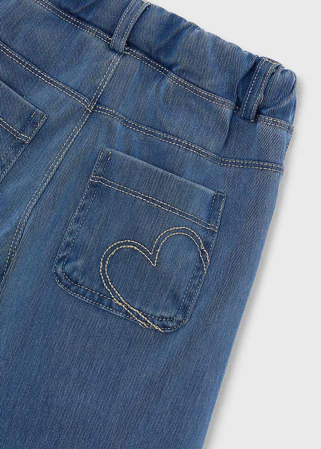 Pantalon à jambes larges en denim clair