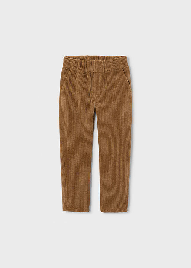 Pantalon en velours côtelé marron