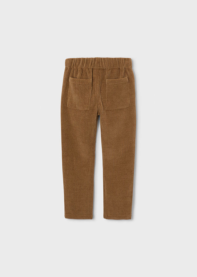 Pantalon en velours côtelé marron