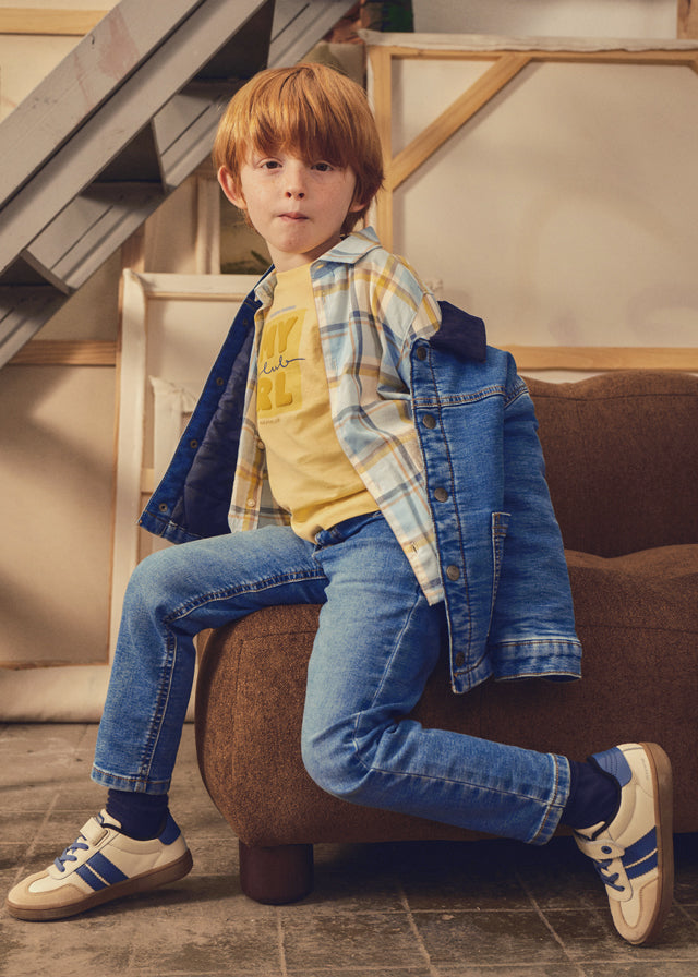 Pantalon souple en denim moyen (garçon)
