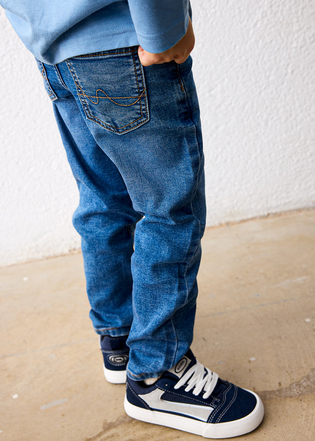 Pantalon souple en denim moyen (garçon)