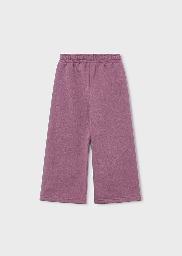 Pantalon à jambes larges en molleton - Violet