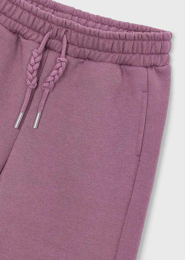 Pantalon à jambes larges en molleton - Violet