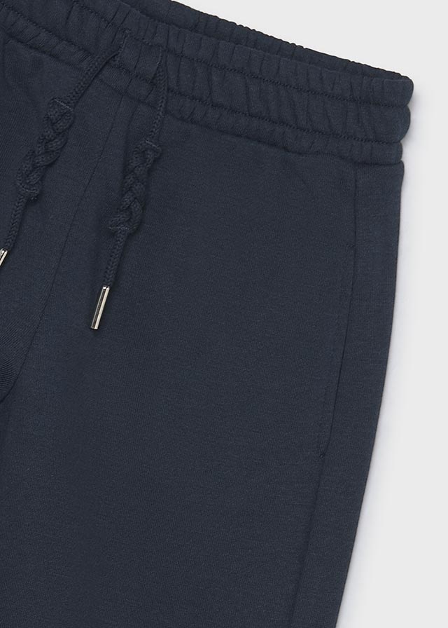 Pantalon à jambes larges en molleton - Marine