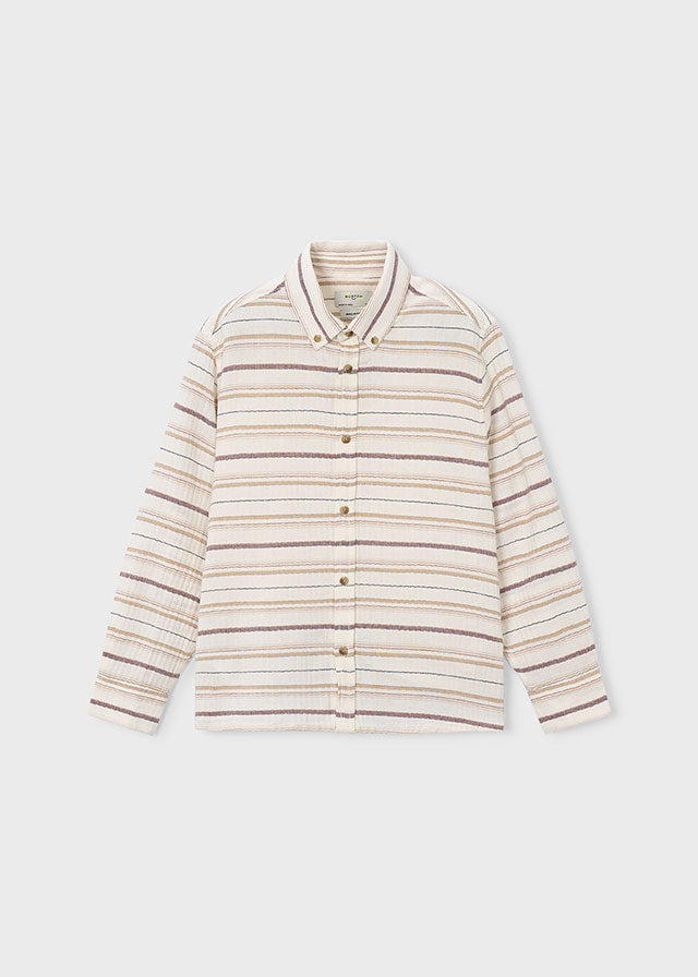 Chemise à manches longues à rayures