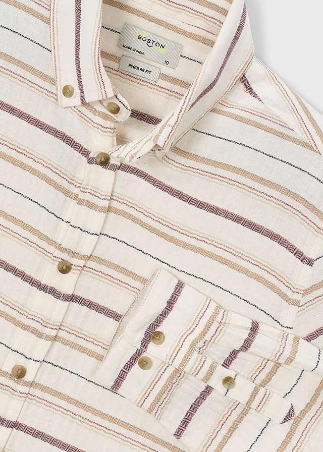 Chemise à manches longues à rayures