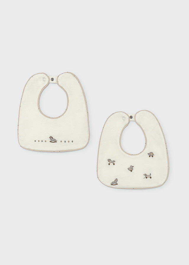 Ensemble de 2 bavoirs brodés - Jouets pour bébé
