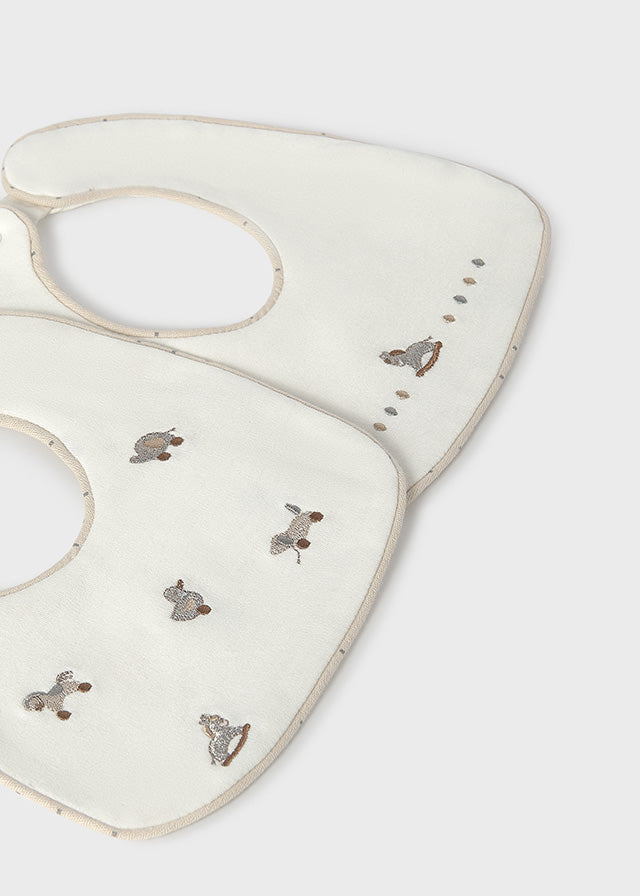 Ensemble de 2 bavoirs brodés - Jouets pour bébé