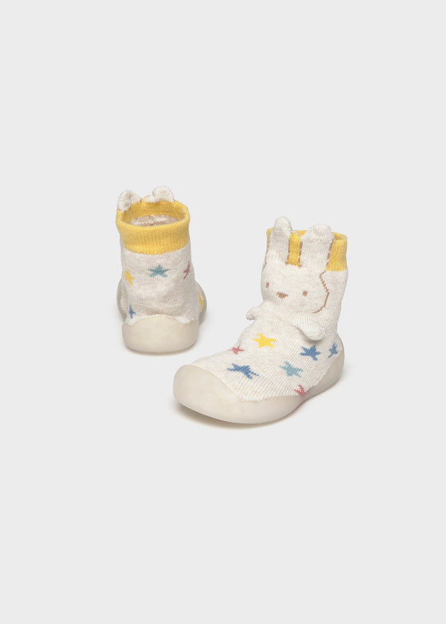 Chaussettes antidérapantes à semelle - Lapin