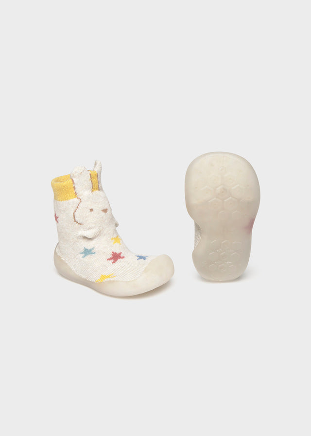 Chaussettes antidérapantes à semelle - Lapin