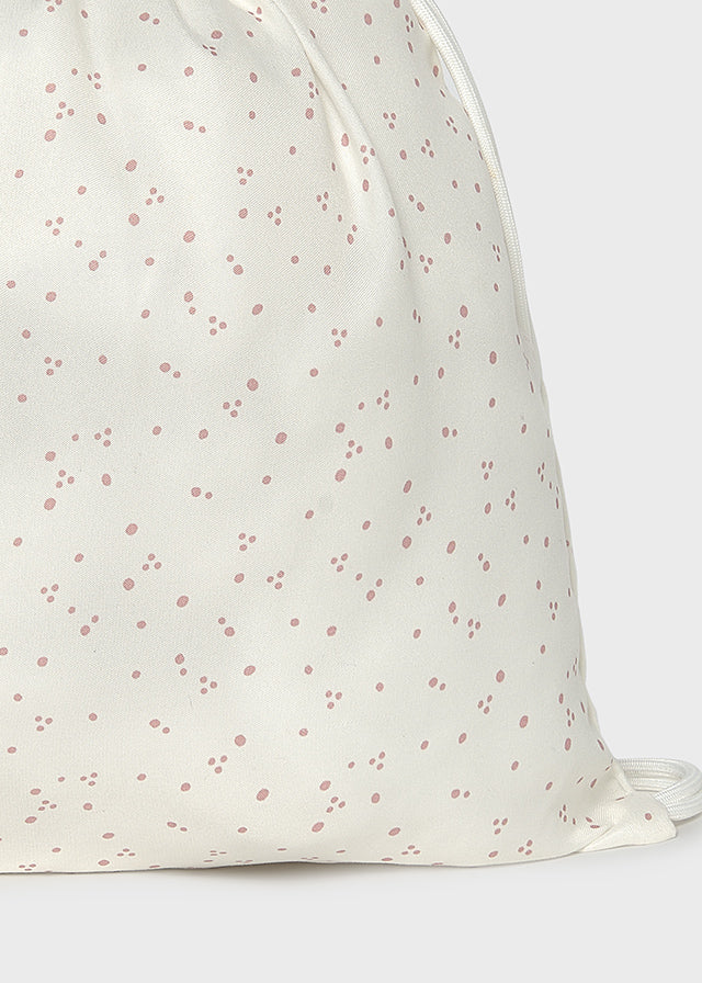 Sac à couches à broderies - Écru & Blush