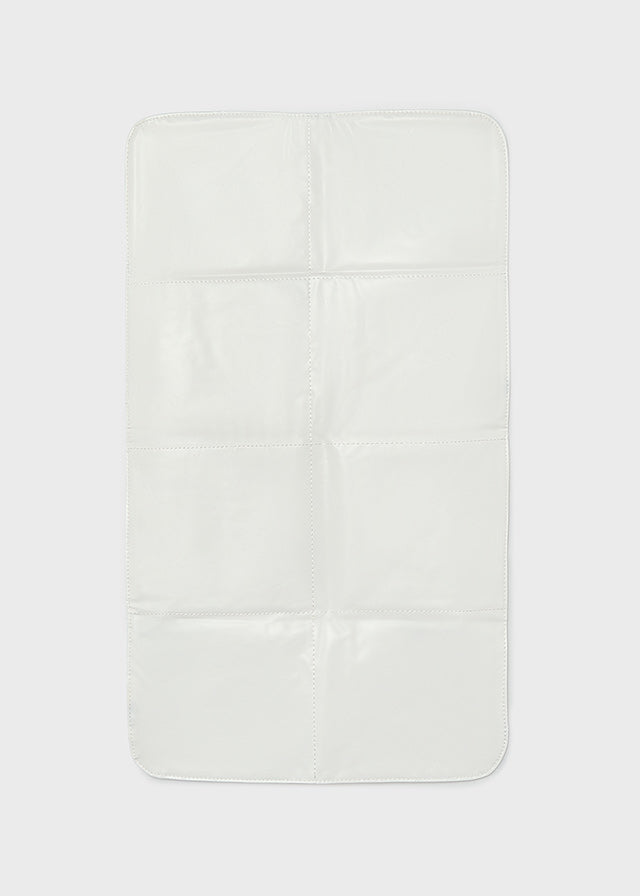 Matelas à langer avec broderies - Écru & Anthracite