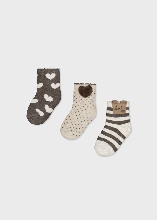 Trio de chaussettes - Coeurs