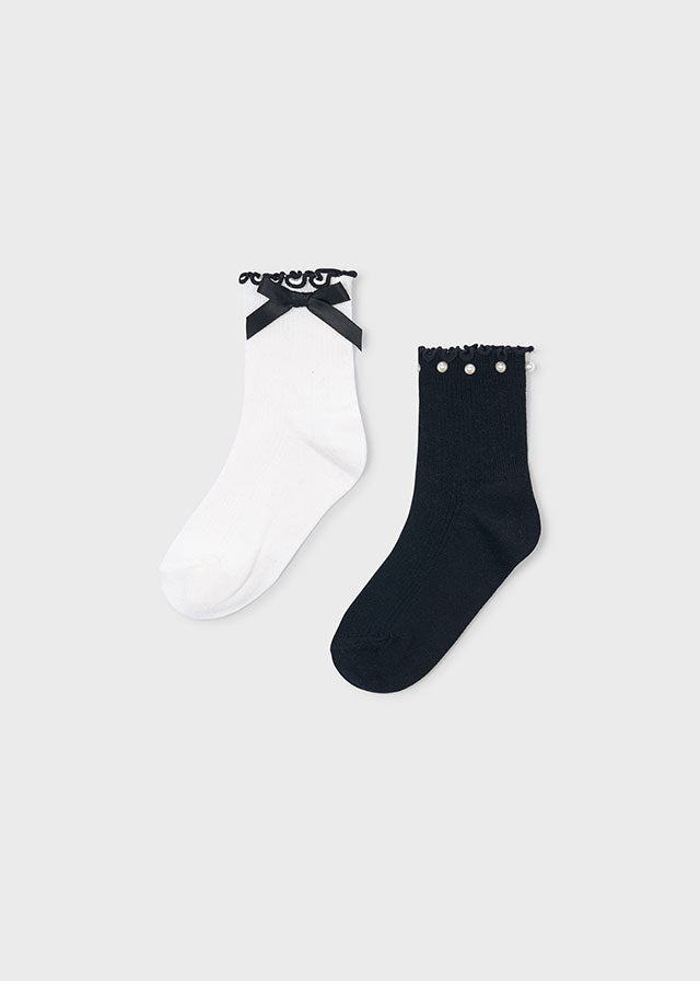 Duo de chaussettes - Boucle et perles