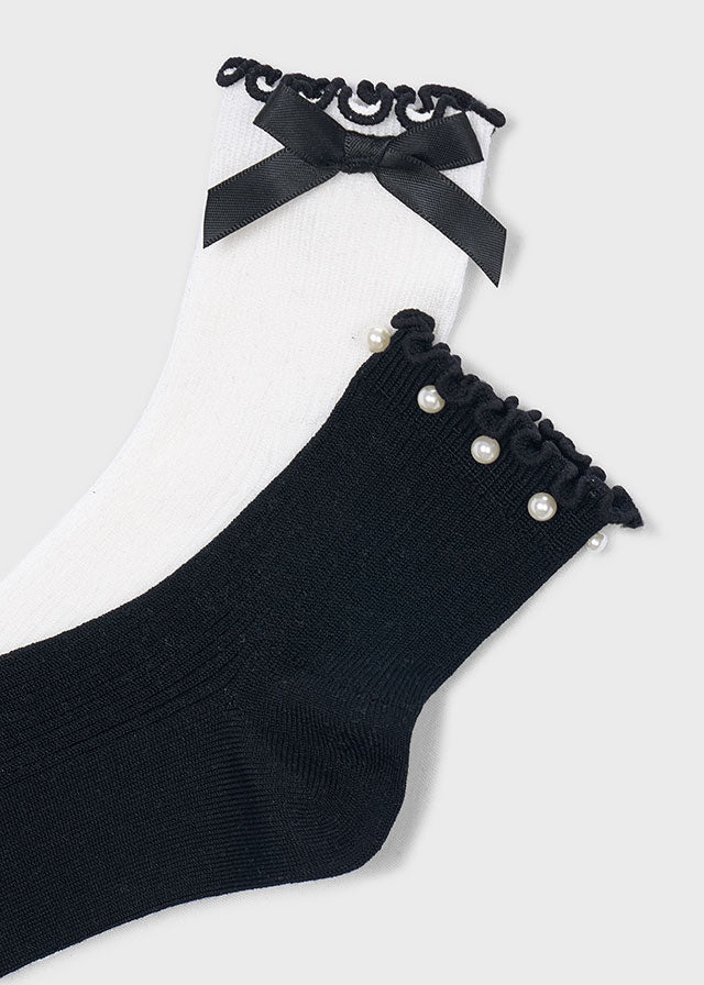 Duo de chaussettes - Boucle et perles