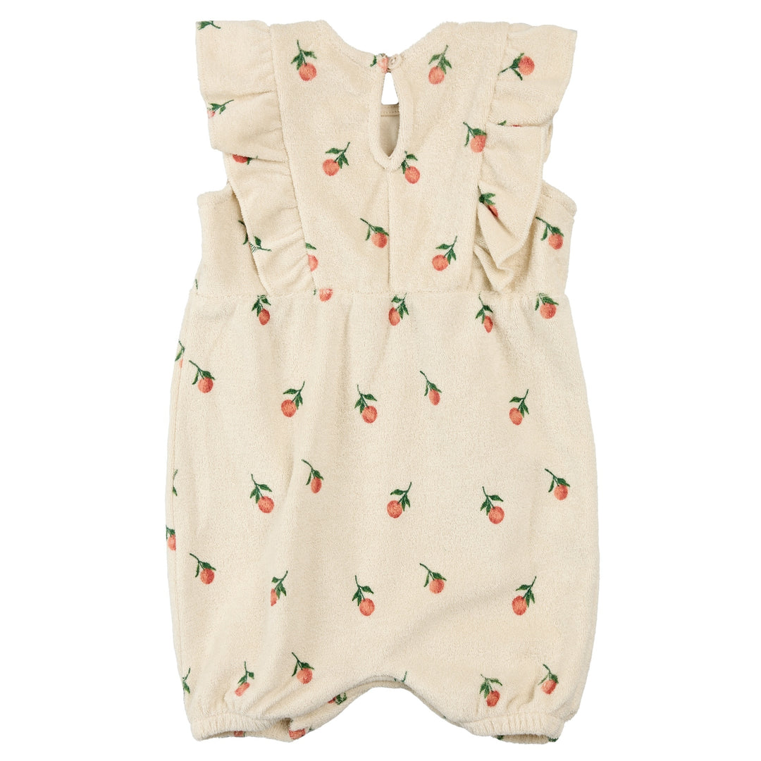 Romper à volants à imprimé de fleurs