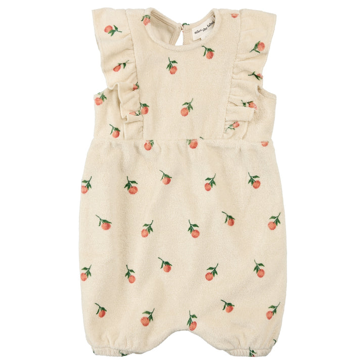 Romper à volants à imprimé de fleurs
