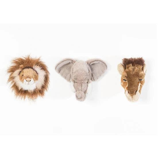 Ensemble de 3 petites têtes - Safari