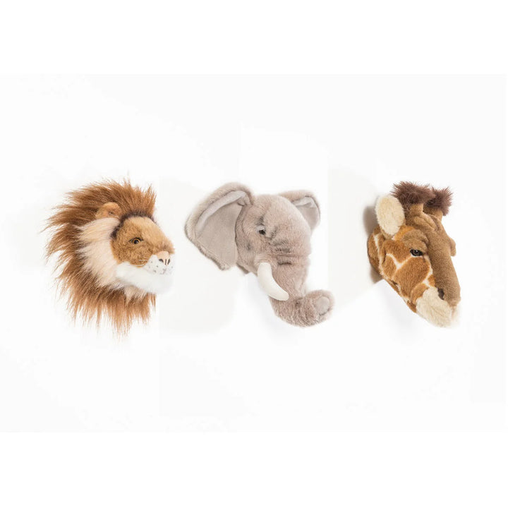 Ensemble de 3 petites têtes - Safari