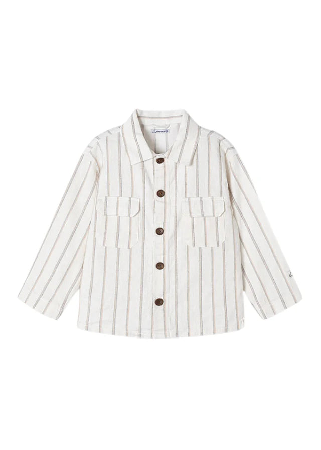 Chemise tissée à rayures Milk