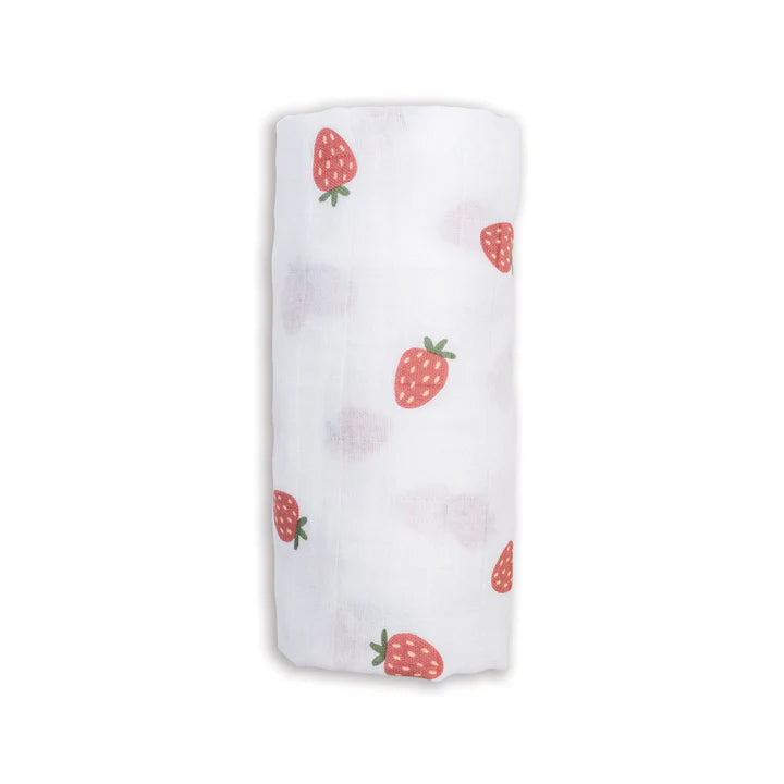 Couverture en mousseline - Fraises