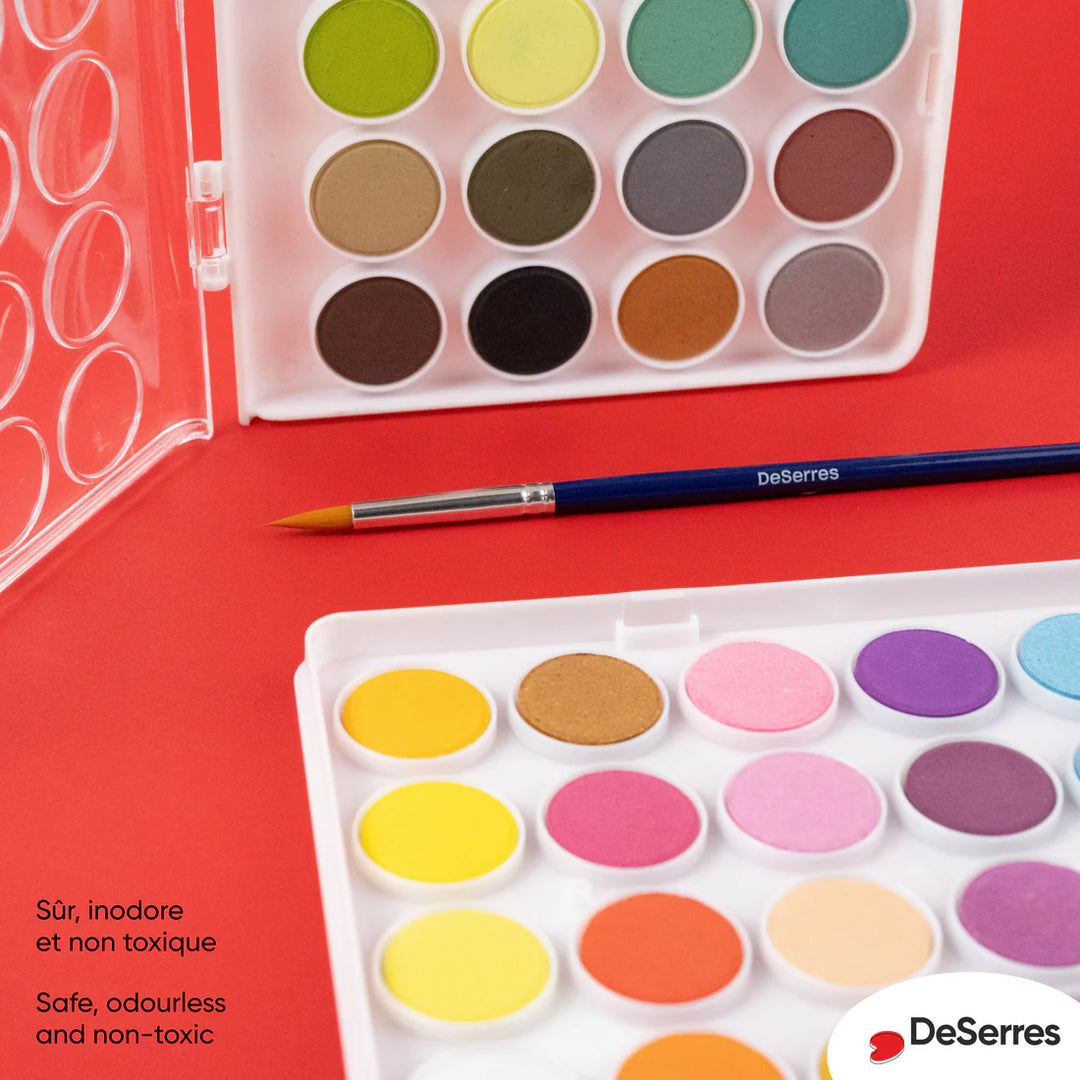 Ensemble de peinture aquarelle (36 couleurs)