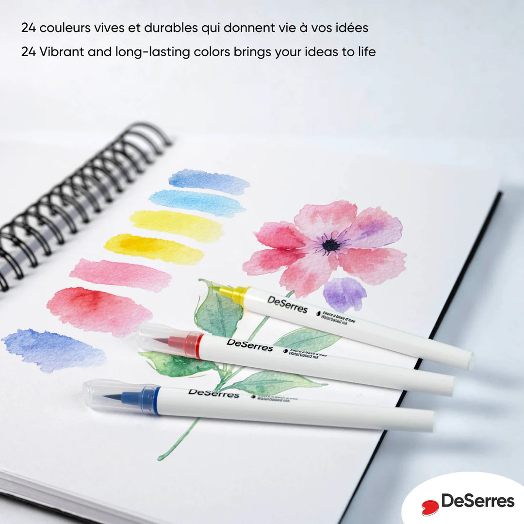 Ensemble de 24 marqueurs aquarelle