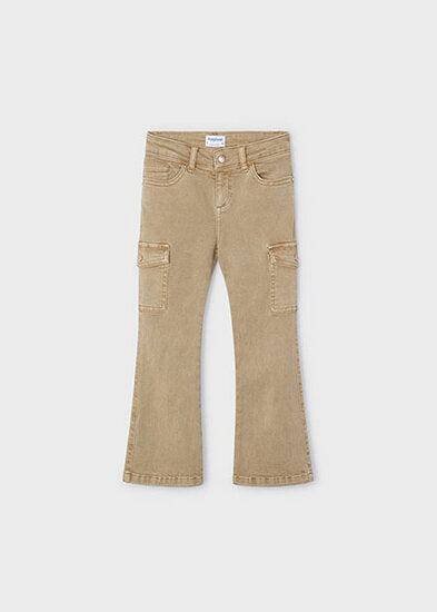 Pantalon à jambe évasée Cacao