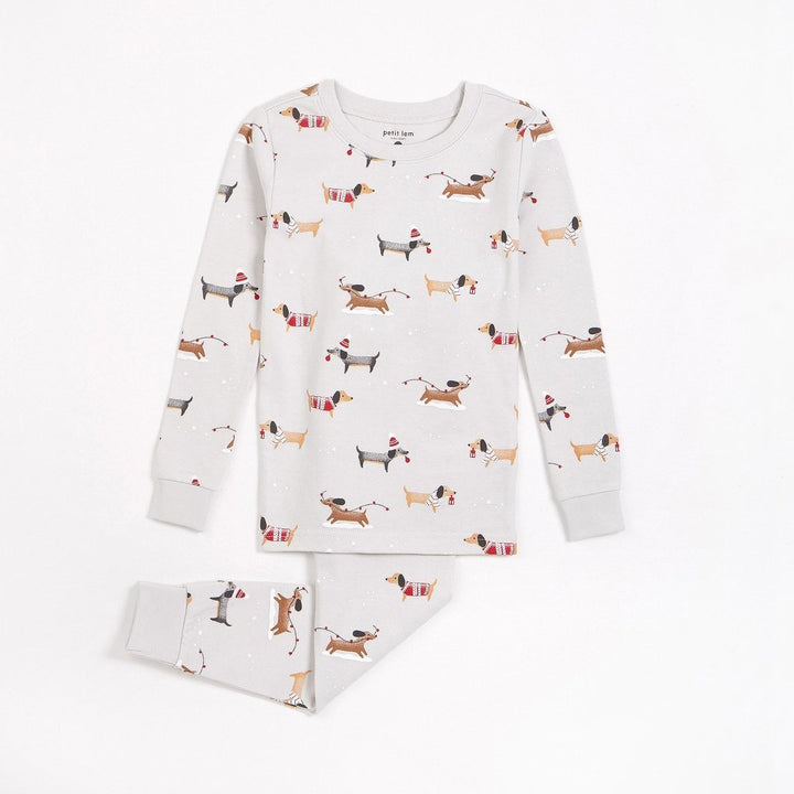 Pyjama 2 pièces Teckel dans la neige 12 mois