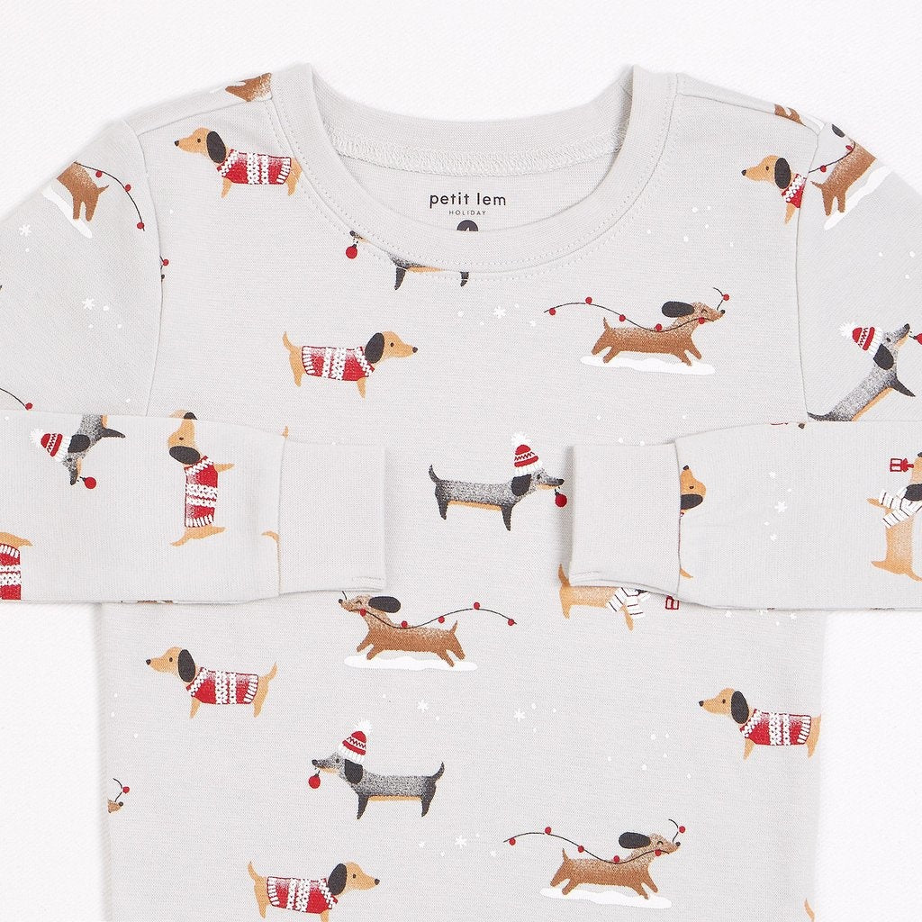 Pyjama 2 pièces Teckel dans la neige 12 mois