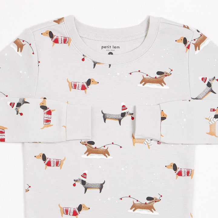 Pyjama 2 pièces Teckel dans la neige 12 mois