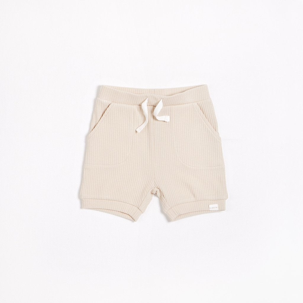 Short en tricot côtelé Naturel  7 ans