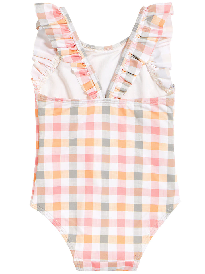 Maillot une pièce Gingham pastel 6-12 mois
