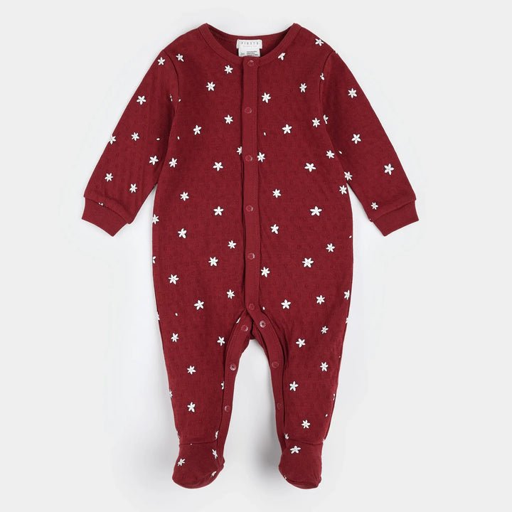 Pyjama une pièce pointelle Poinsettia  9 mois