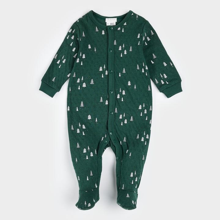 Pyjama une pièce pointelle Sapins  Nouveau-né