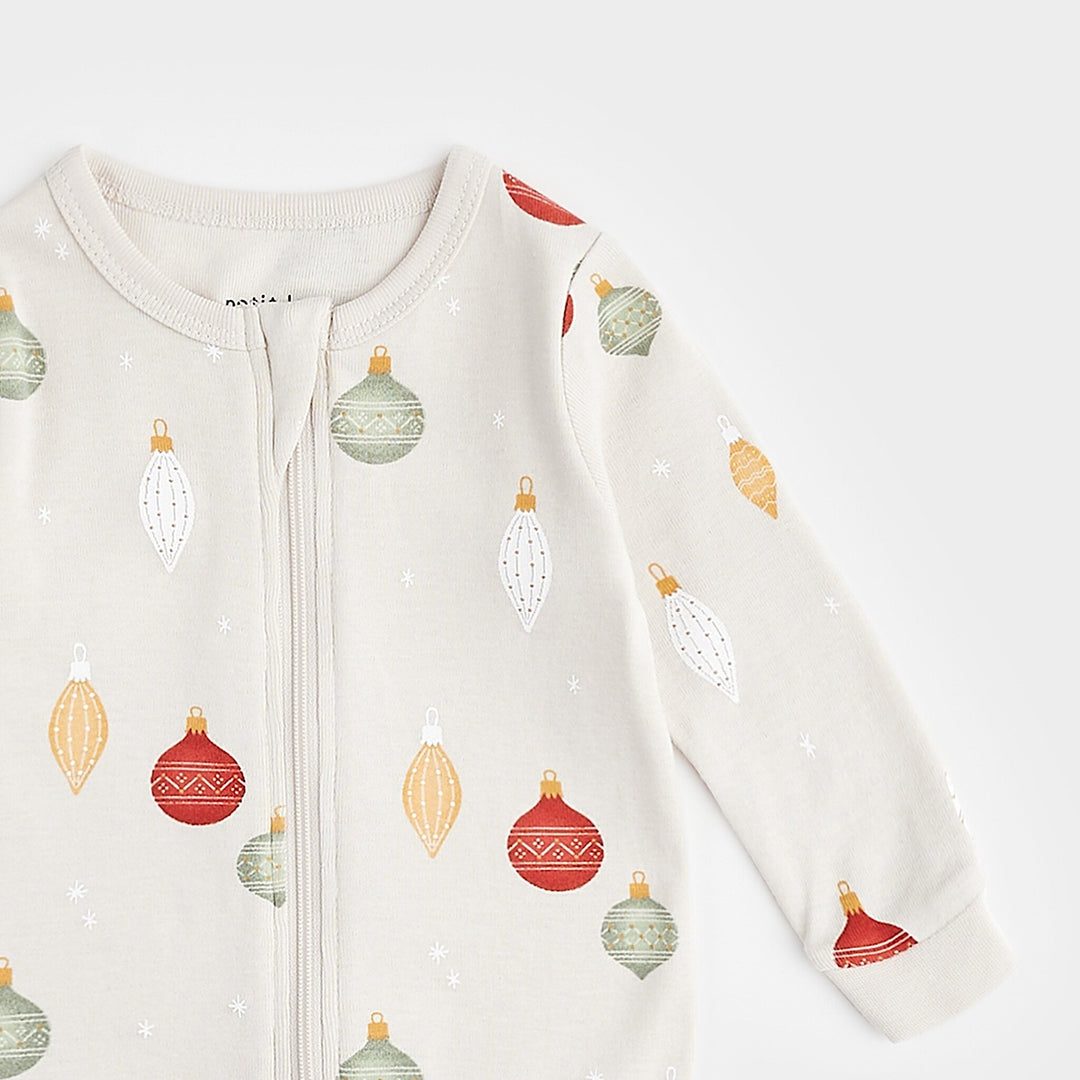 Pyjama une pièce Boules de Noël  3 mois