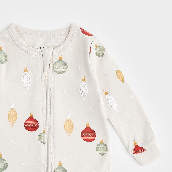 Pyjama une pièce Boules de Noël  3 mois