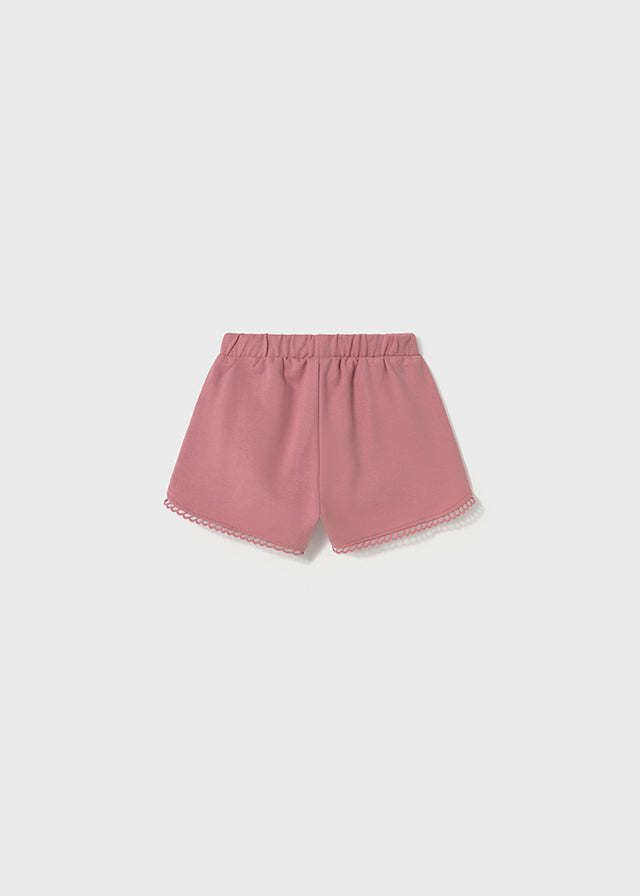 Short en molleton rose