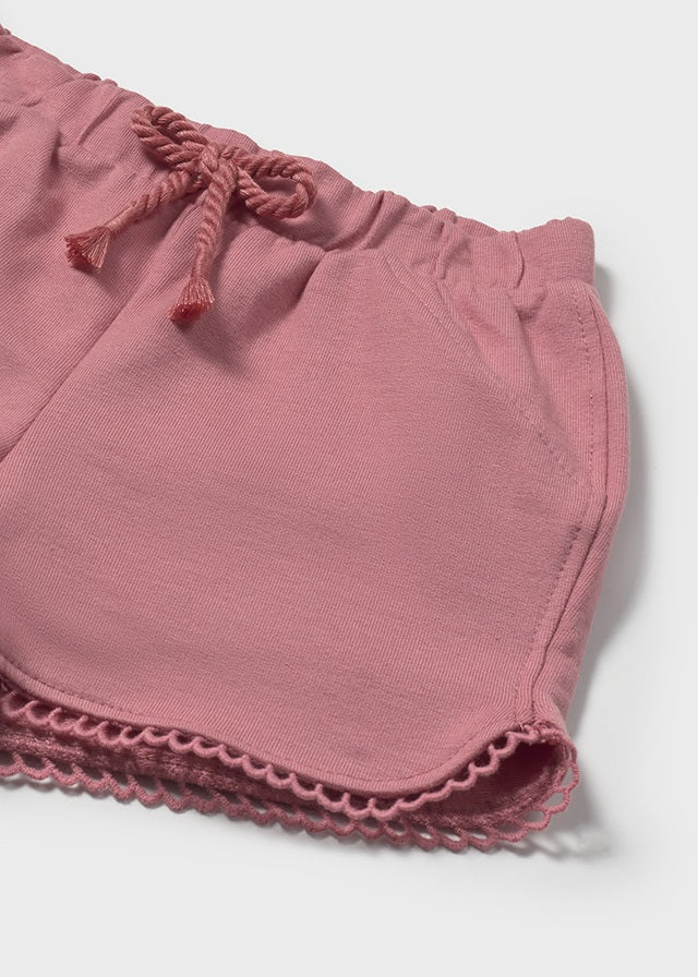 Short en molleton rose