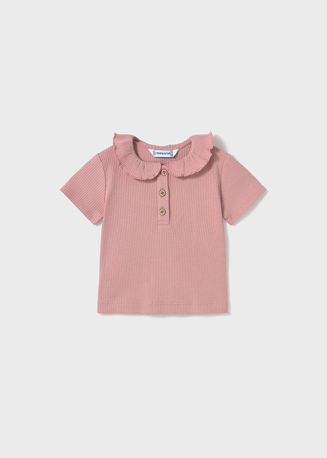 Polo côtelé rosé