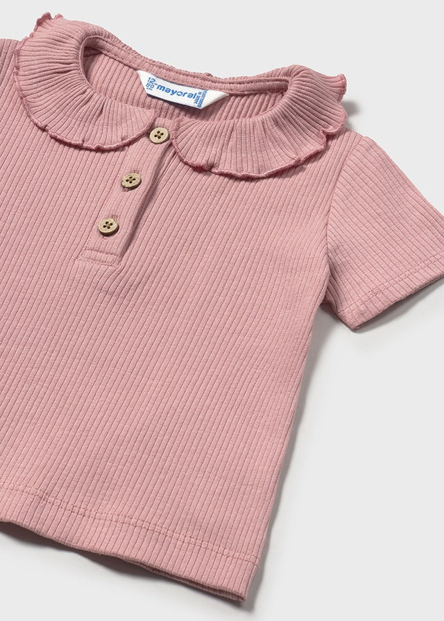 Polo côtelé rosé