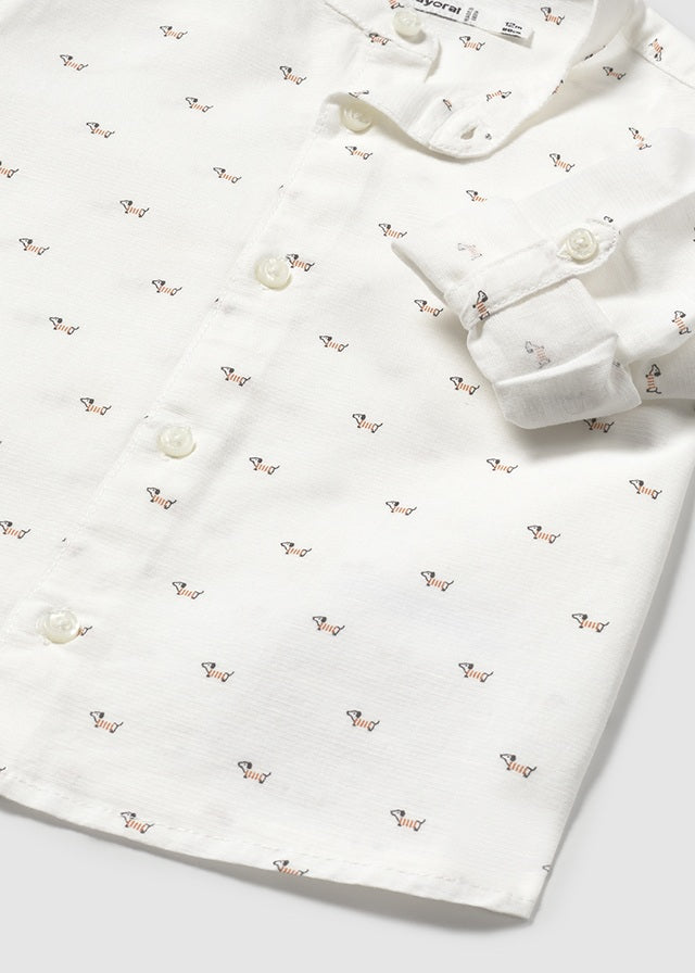 Chemise à col Mao Petits chiots