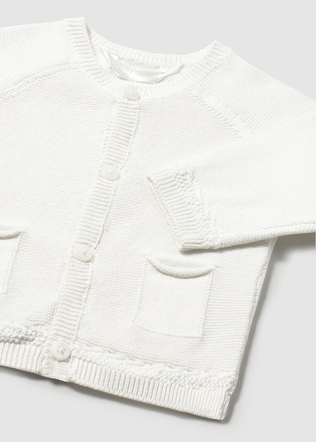 Cardigan en tricot naturel