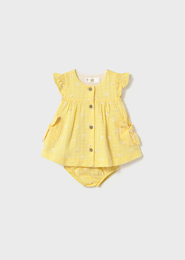 Robe soleil avec broderie marguerites