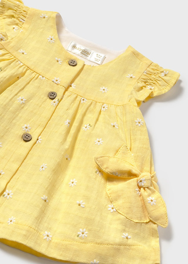 Robe soleil avec broderie marguerites