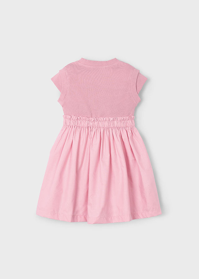Robe côtelée rosé