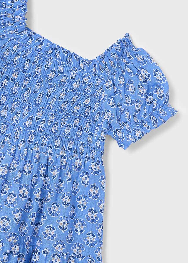 Robe fleurie indigo